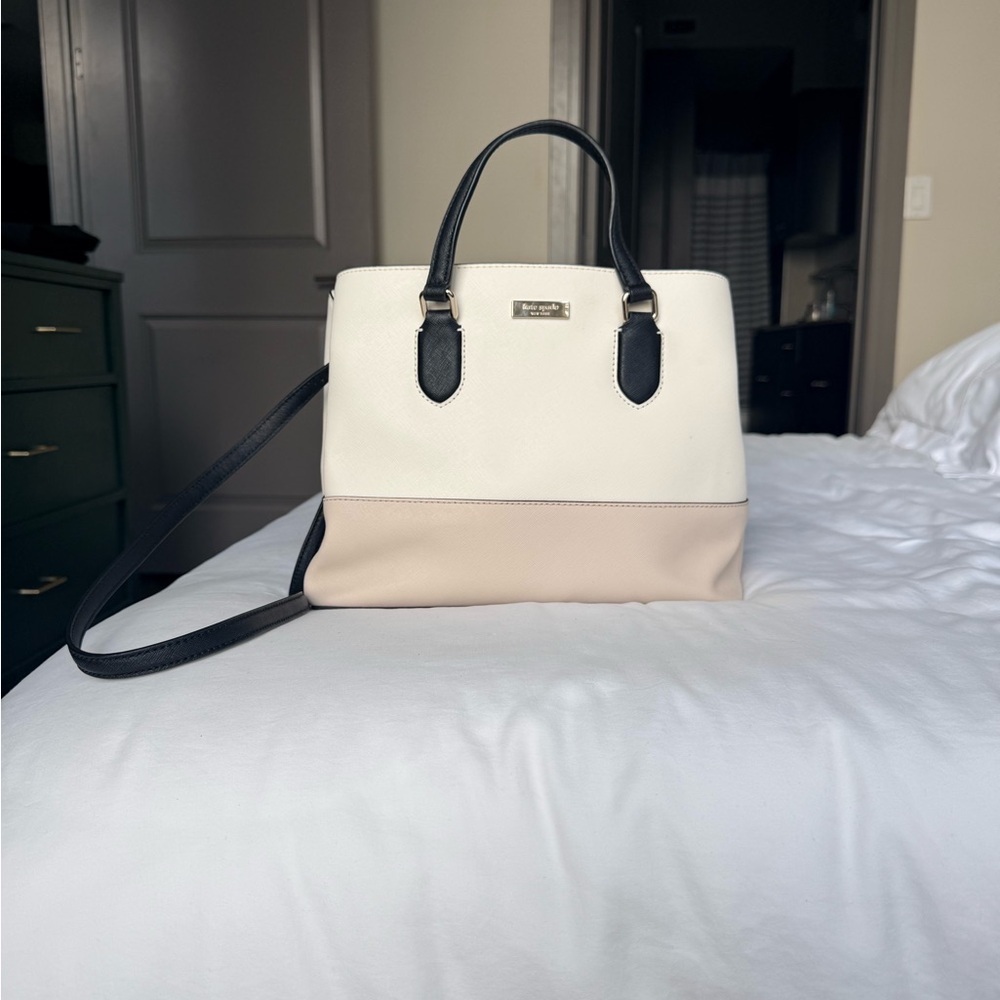 Kate Spade Black and Cream Satchel